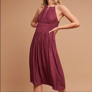 NWT Moulinette Soeurs Smocked Halter Midi Dress